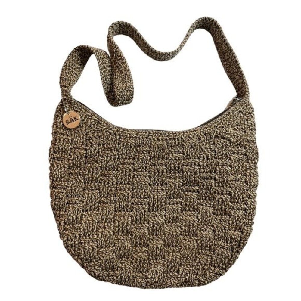 The SAK Crochet Purse Shoulder Bag Brown Boho Festival